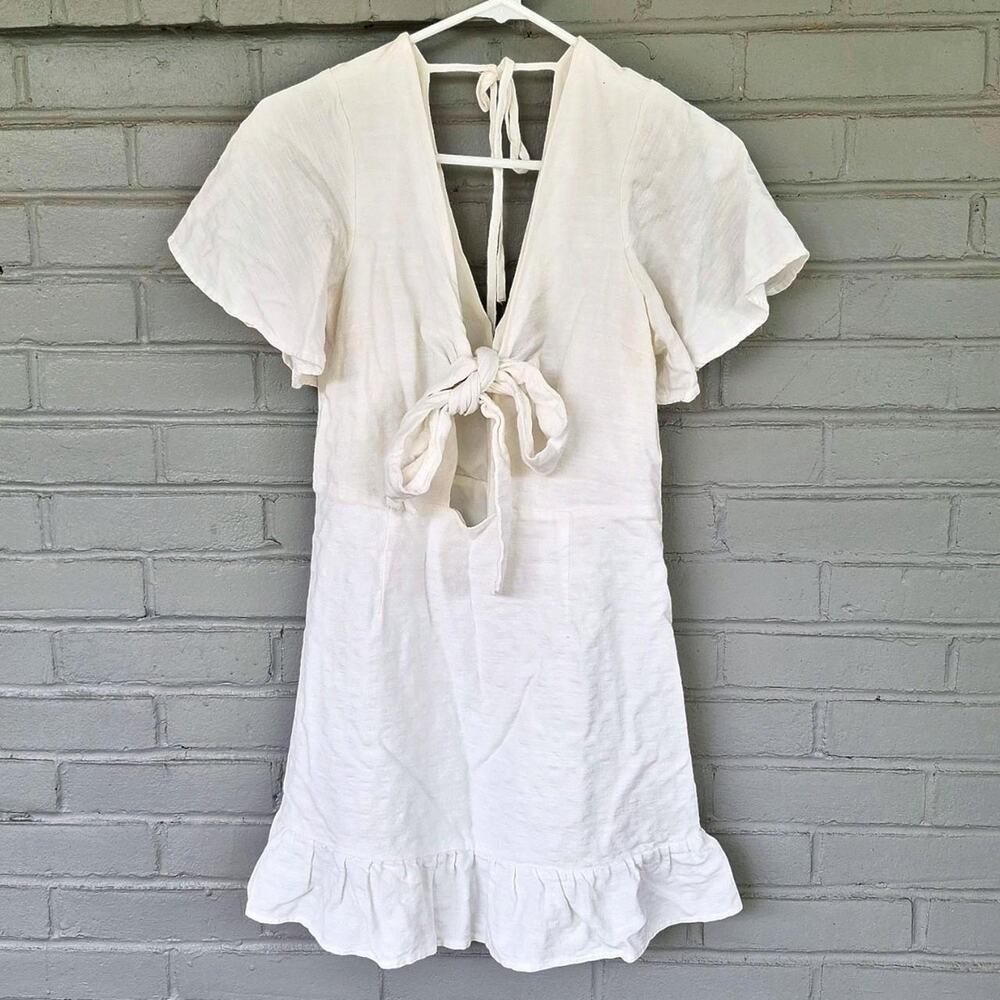 Lulus white cutout tie mini dress